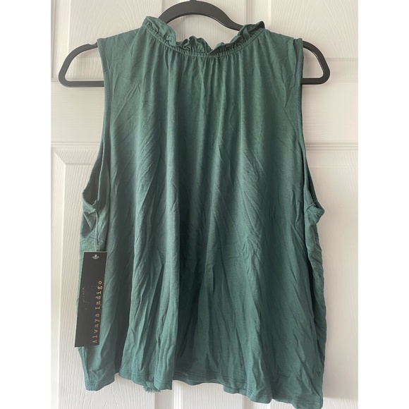 Always Indigo Teal Drawstring Sleeveless Tank NWT - Picture 7 of 7